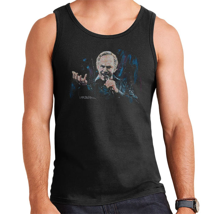 Sidney Maurer Original Portrait Of Neil Diamond Singing Mens Vest - Mens Vest