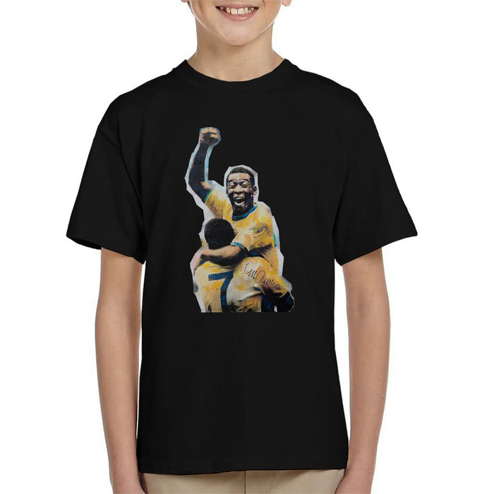 Sidney Maurer Original Portrait Of Pele Kids T-Shirt - Kids Boys T-Shirt