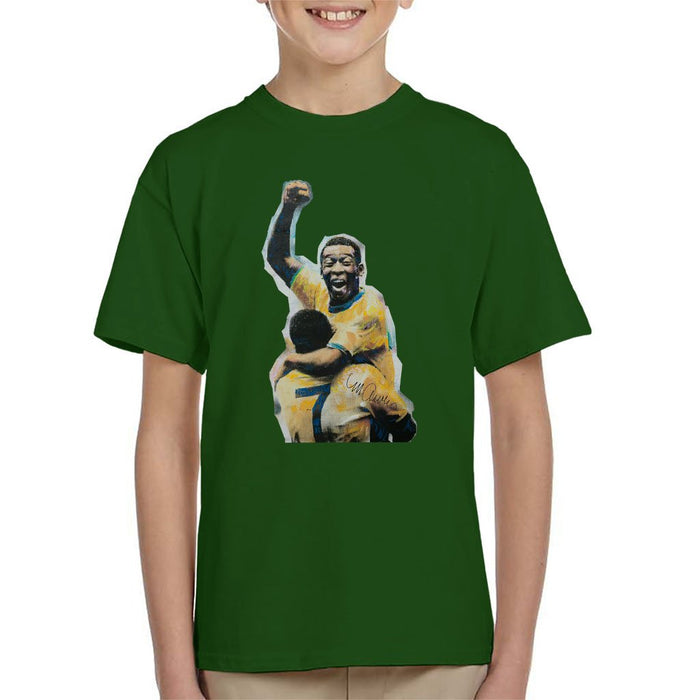 Sidney Maurer Original Portrait Of Pele Kids T-Shirt - Kids Boys T-Shirt