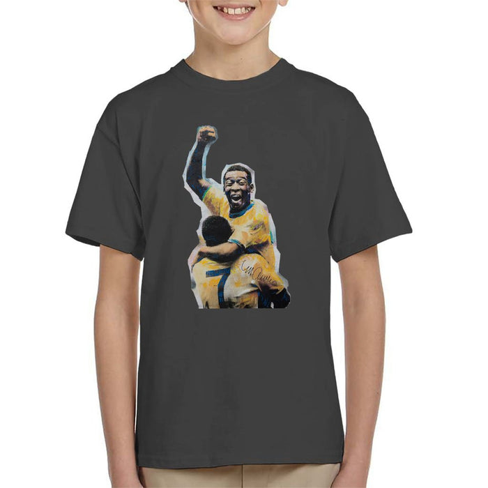 Sidney Maurer Original Portrait Of Pele Kids T-Shirt - Kids Boys T-Shirt