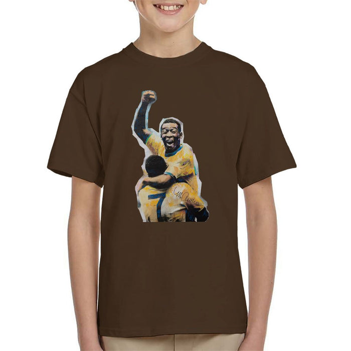 Sidney Maurer Original Portrait Of Pele Kids T-Shirt - Kids Boys T-Shirt