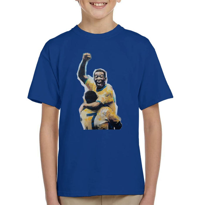 Sidney Maurer Original Portrait Of Pele Kids T-Shirt - Kids Boys T-Shirt