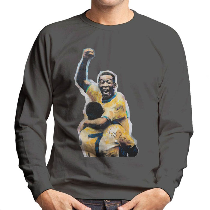 Sidney Maurer Original Portrait Of Pele Mens Sweatshirt - Mens Sweatshirt