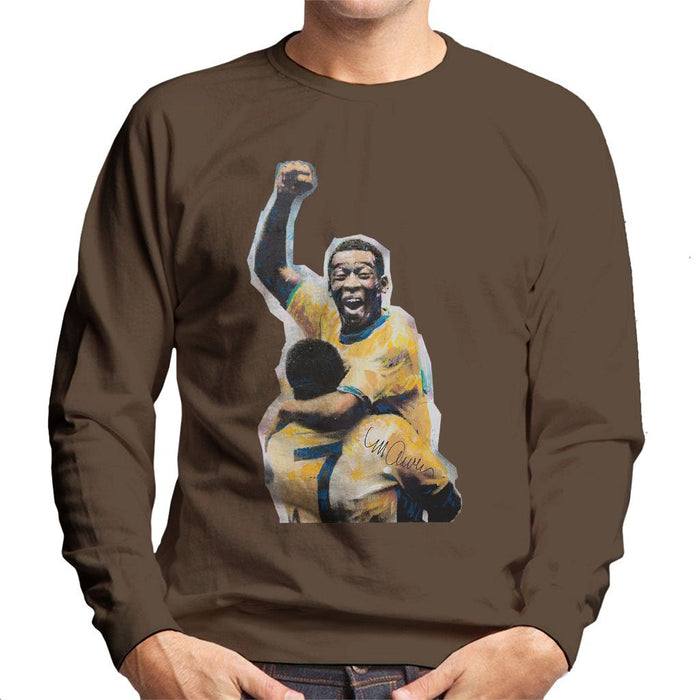 Sidney Maurer Original Portrait Of Pele Mens Sweatshirt - Mens Sweatshirt