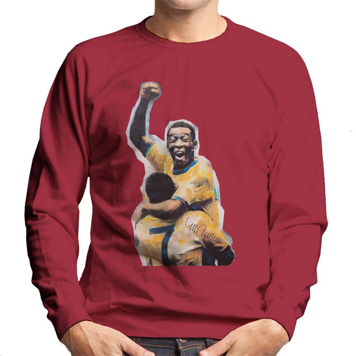 Sidney Maurer Original Portrait Of Pele Mens Sweatshirt - Mens Sweatshirt