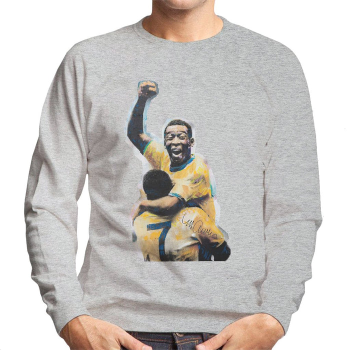 Sidney Maurer Original Portrait Of Pele Mens Sweatshirt - Mens Sweatshirt