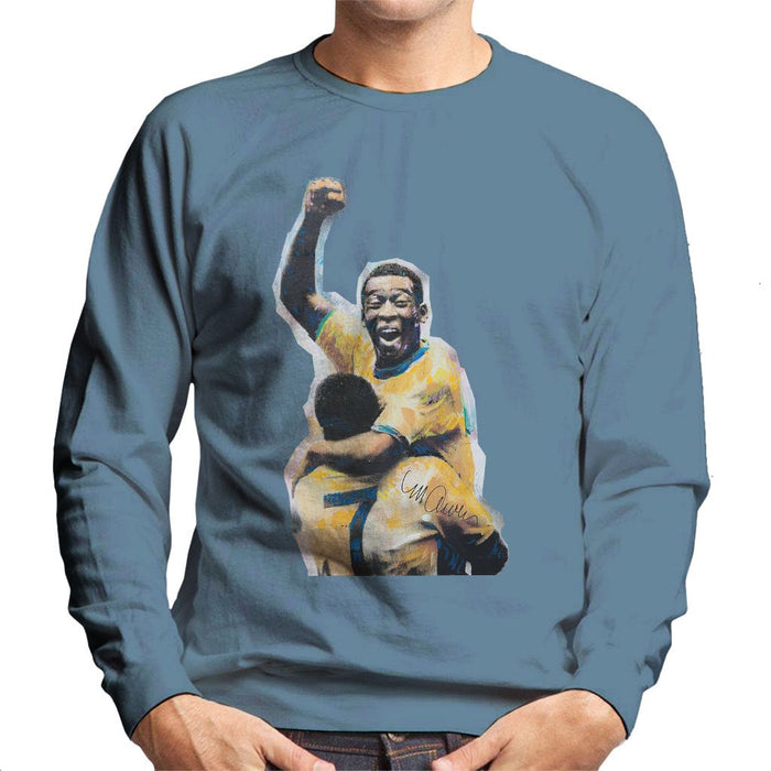 Sidney Maurer Original Portrait Of Pele Mens Sweatshirt - Mens Sweatshirt