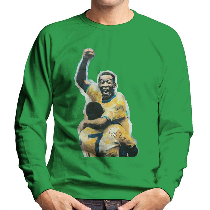 Sidney Maurer Original Portrait Of Pele Mens Sweatshirt - Mens Sweatshirt