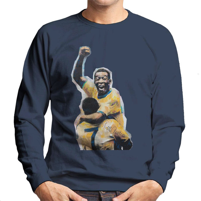 Sidney Maurer Original Portrait Of Pele Mens Sweatshirt - Mens Sweatshirt