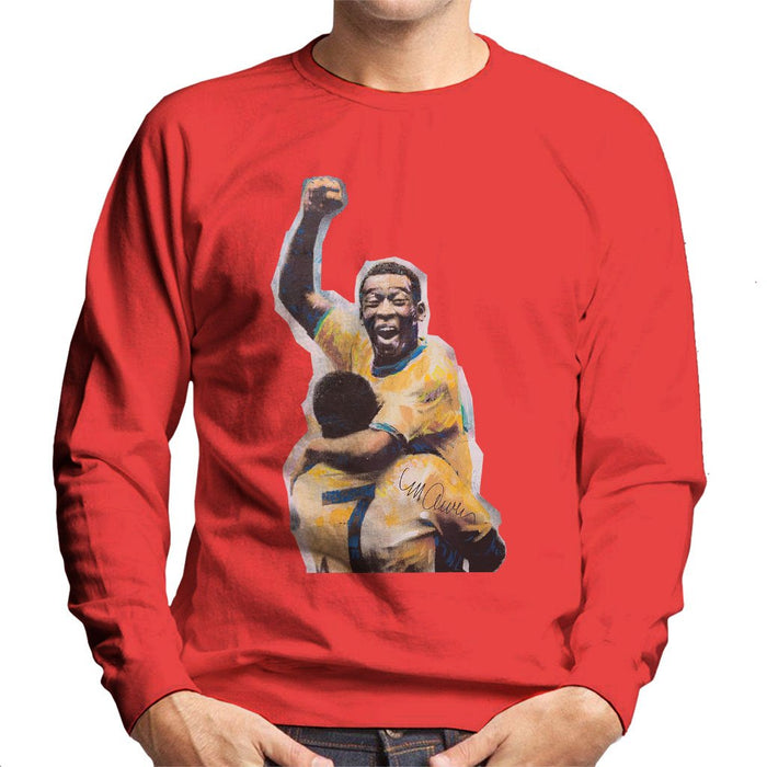 Sidney Maurer Original Portrait Of Pele Mens Sweatshirt - Mens Sweatshirt