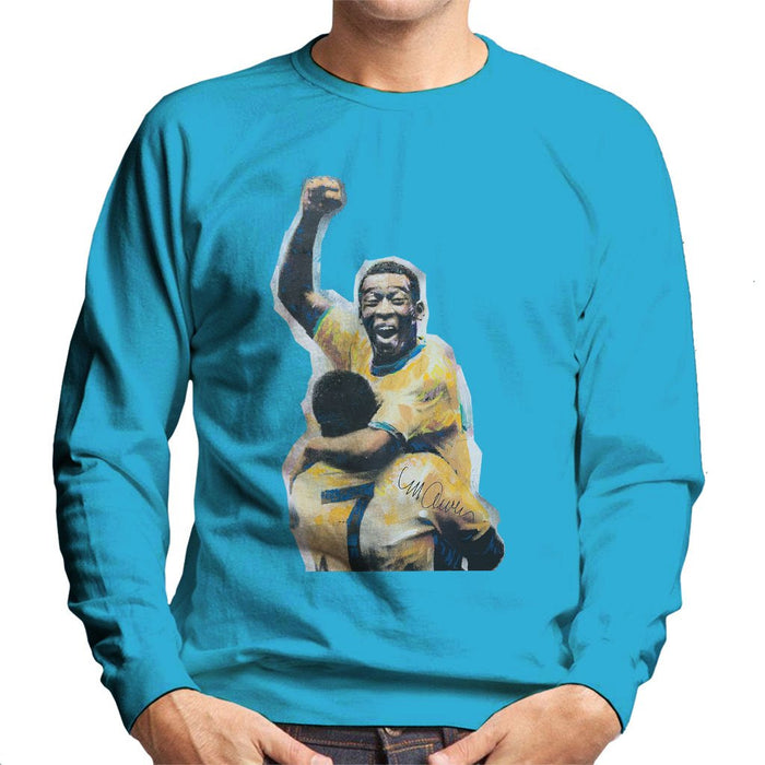 Sidney Maurer Original Portrait Of Pele Mens Sweatshirt - Mens Sweatshirt