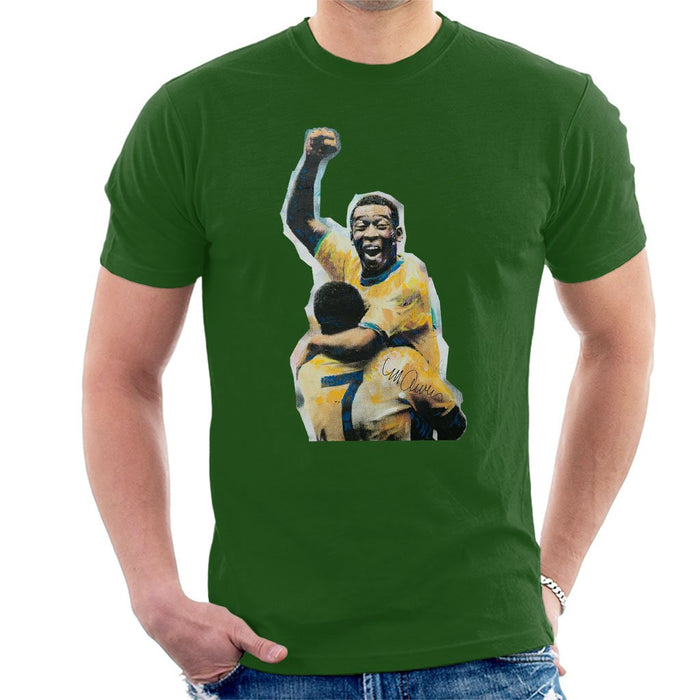 Sidney Maurer Original Portrait Of Pele Mens T-Shirt - Mens T-Shirt