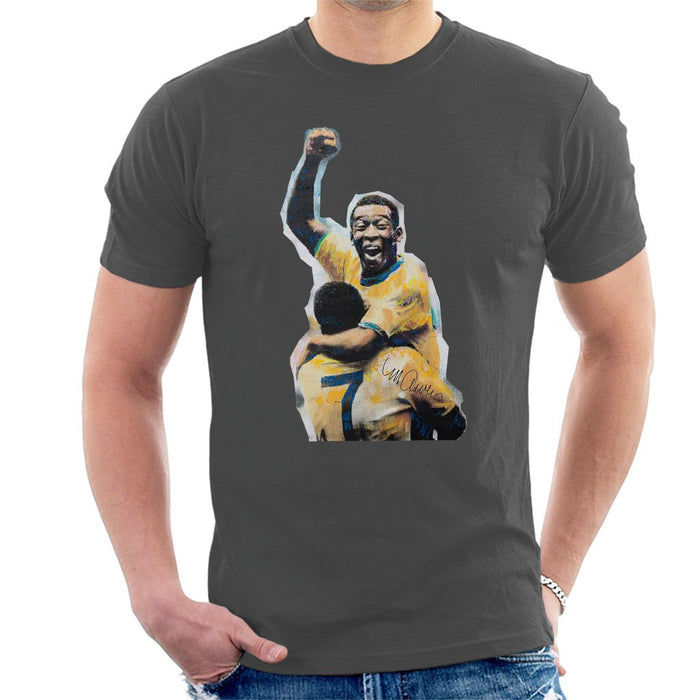 Sidney Maurer Original Portrait Of Pele Mens T-Shirt - Mens T-Shirt