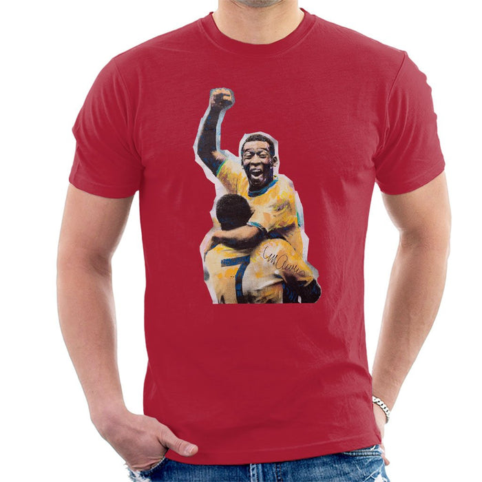 Sidney Maurer Original Portrait Of Pele Mens T-Shirt - Mens T-Shirt