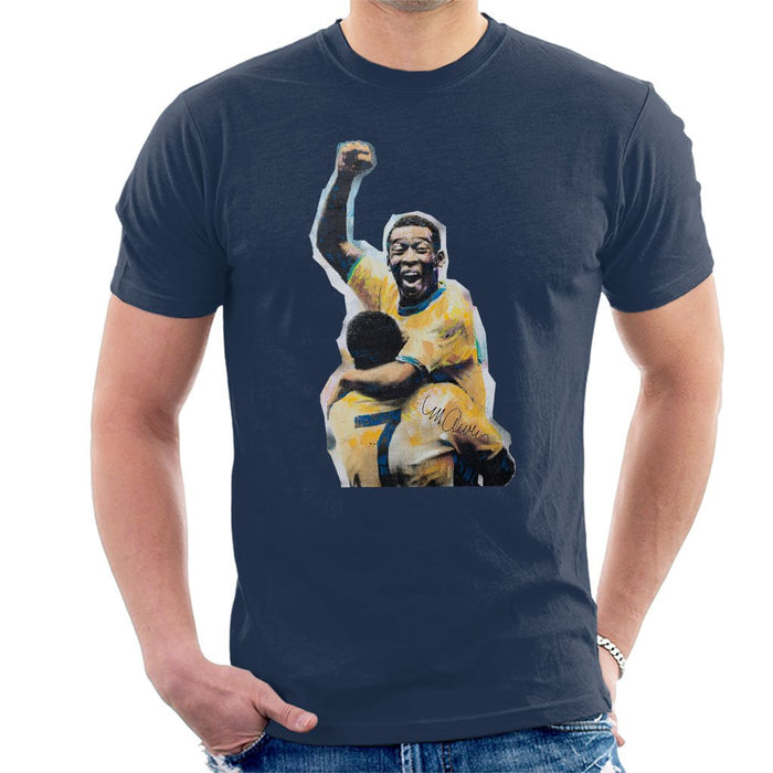 Sidney Maurer Original Portrait Of Pele Mens T-Shirt - Mens T-Shirt