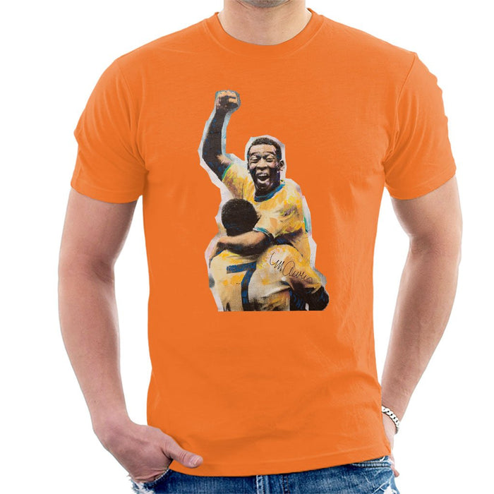 Sidney Maurer Original Portrait Of Pele Mens T-Shirt - Mens T-Shirt