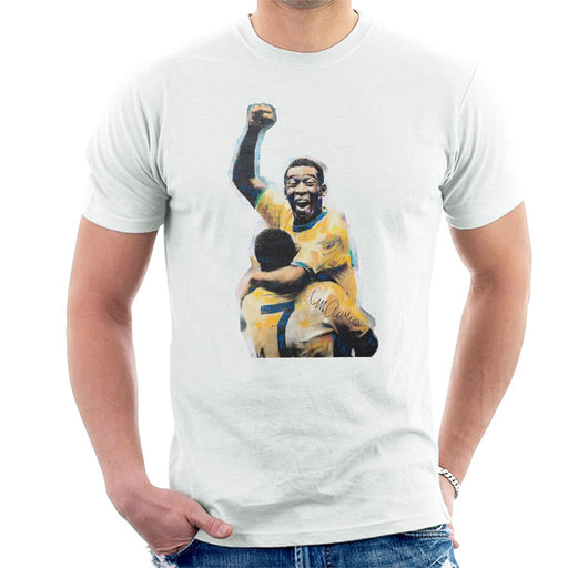 Sidney Maurer Original Portrait Of Pele Mens T-Shirt - Mens T-Shirt