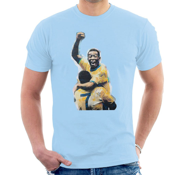 Sidney Maurer Original Portrait Of Pele Mens T-Shirt - Mens T-Shirt