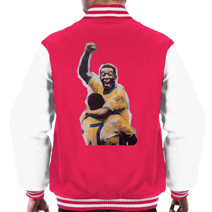 Sidney Maurer Original Portrait Of Pele Mens Varsity Jacket - Mens Varsity Jacket