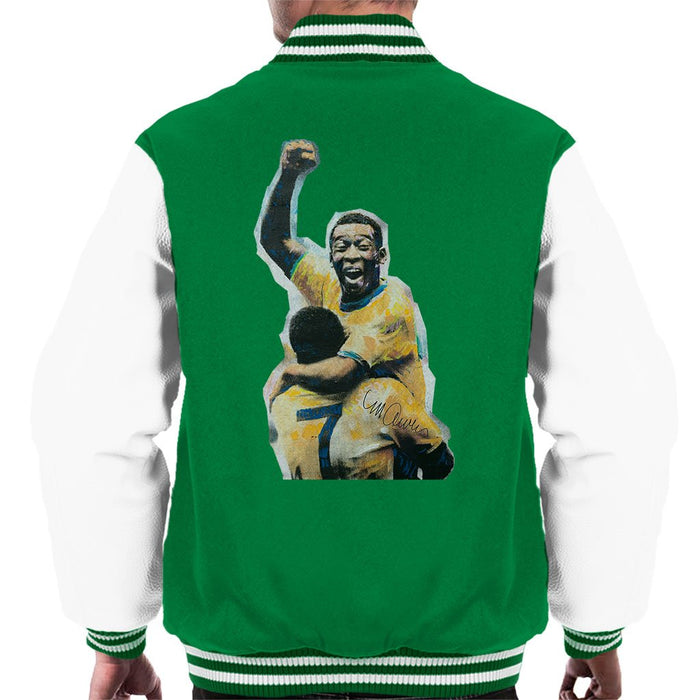 Sidney Maurer Original Portrait Of Pele Mens Varsity Jacket - Mens Varsity Jacket