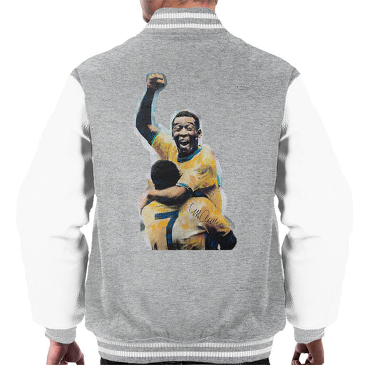 Sidney Maurer Original Portrait Of Pele Mens Varsity Jacket - Mens Varsity Jacket