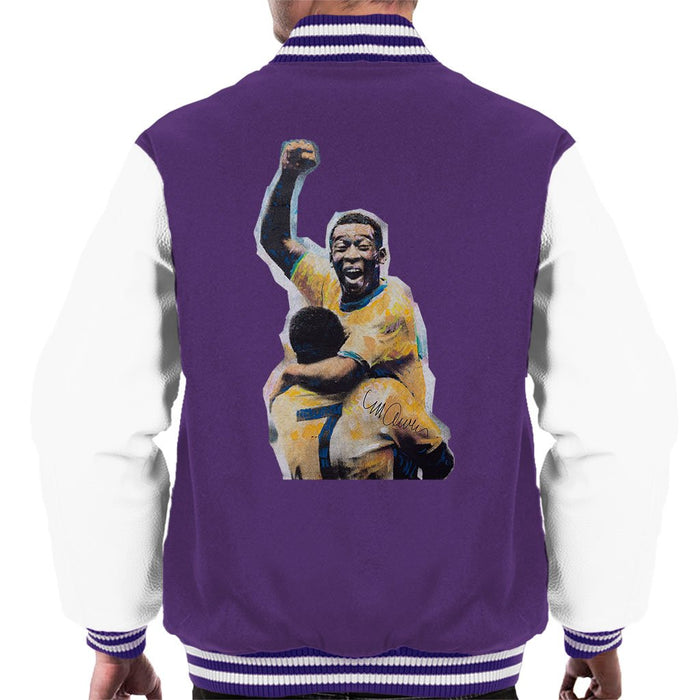 Sidney Maurer Original Portrait Of Pele Mens Varsity Jacket - Mens Varsity Jacket