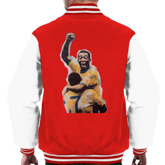 Sidney Maurer Original Portrait Of Pele Mens Varsity Jacket - Mens Varsity Jacket
