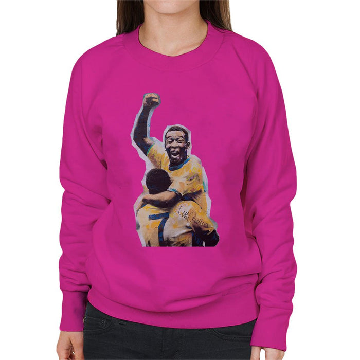 Sidney Maurer Original Portrait Of Pele Womens Sweatshirt - Womens Sweatshirt