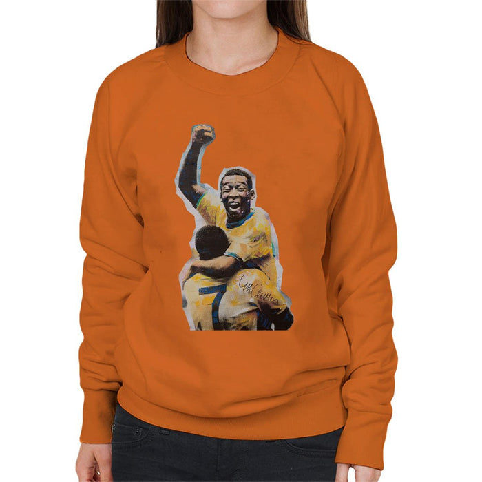 Sidney Maurer Original Portrait Of Pele Womens Sweatshirt - Womens Sweatshirt