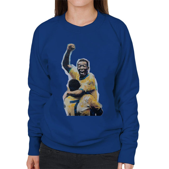 Sidney Maurer Original Portrait Of Pele Womens Sweatshirt - Womens Sweatshirt
