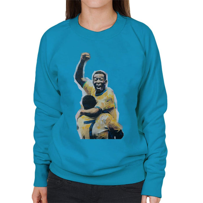Sidney Maurer Original Portrait Of Pele Womens Sweatshirt - Womens Sweatshirt