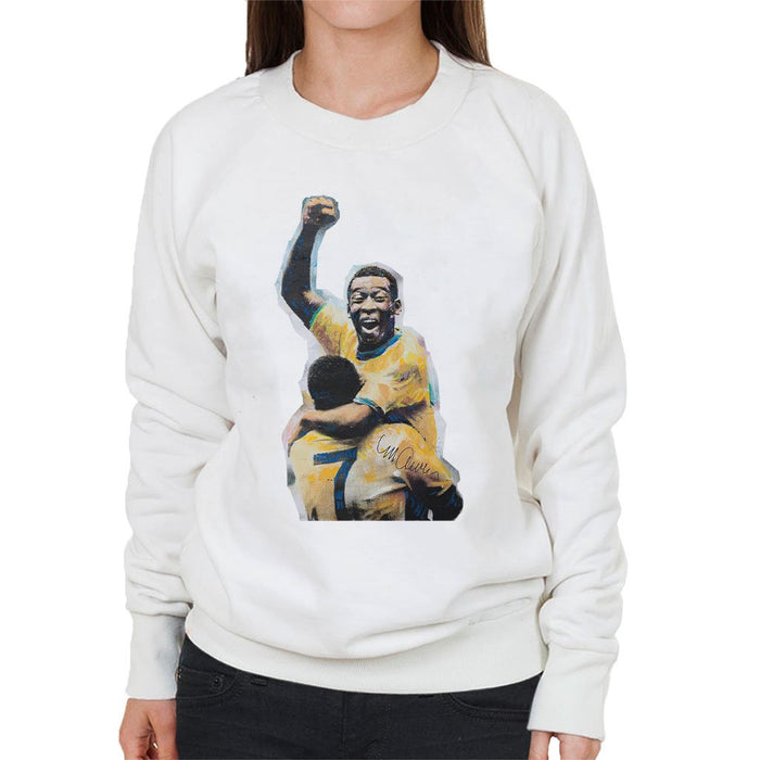Sidney Maurer Original Portrait Of Pele Womens Sweatshirt - Womens Sweatshirt
