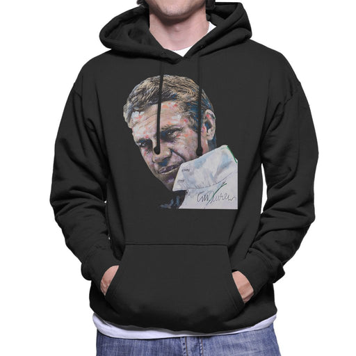 Sidney Maurer Original Portrait Of Steve McQueen Mens Hooded Sweatshirt - Mens Hooded Sweatshirt