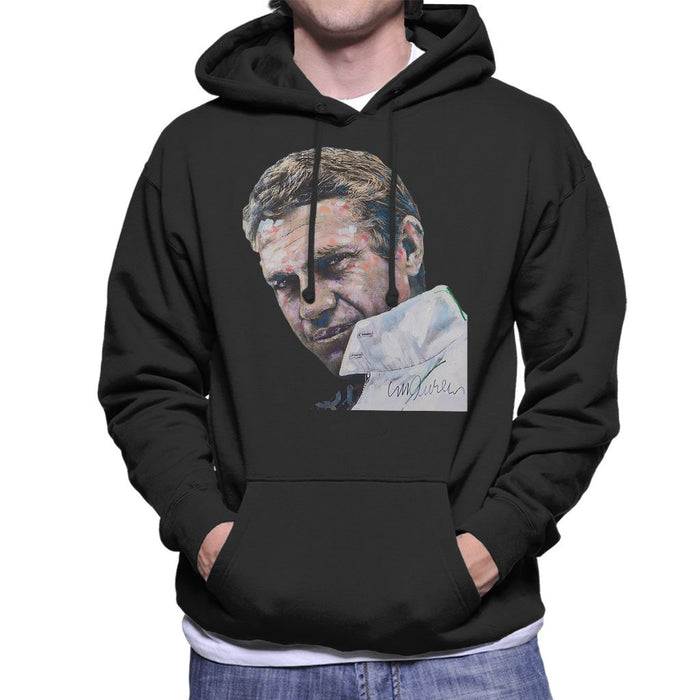 Sidney Maurer Original Portrait Of Steve McQueen Mens Hooded Sweatshirt - Mens Hooded Sweatshirt