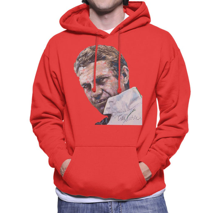 Sidney Maurer Original Portrait Of Steve McQueen Mens Hooded Sweatshirt - Mens Hooded Sweatshirt