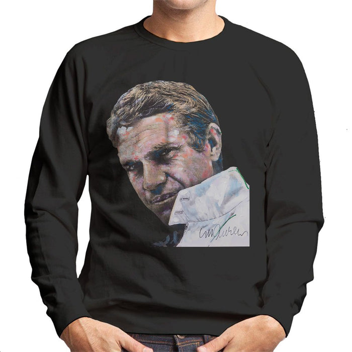 Sidney Maurer Original Portrait Of Steve McQueen Mens Sweatshirt - Mens Sweatshirt