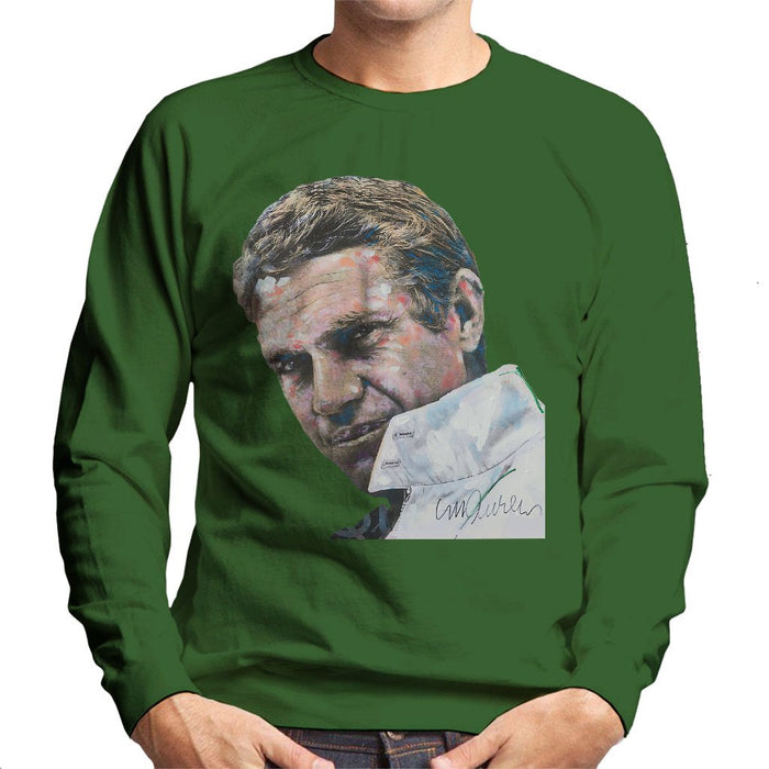 Sidney Maurer Original Portrait Of Steve McQueen Mens Sweatshirt - Mens Sweatshirt