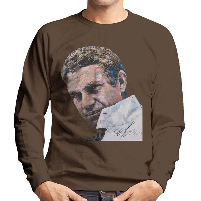 Sidney Maurer Original Portrait Of Steve McQueen Mens Sweatshirt - Mens Sweatshirt