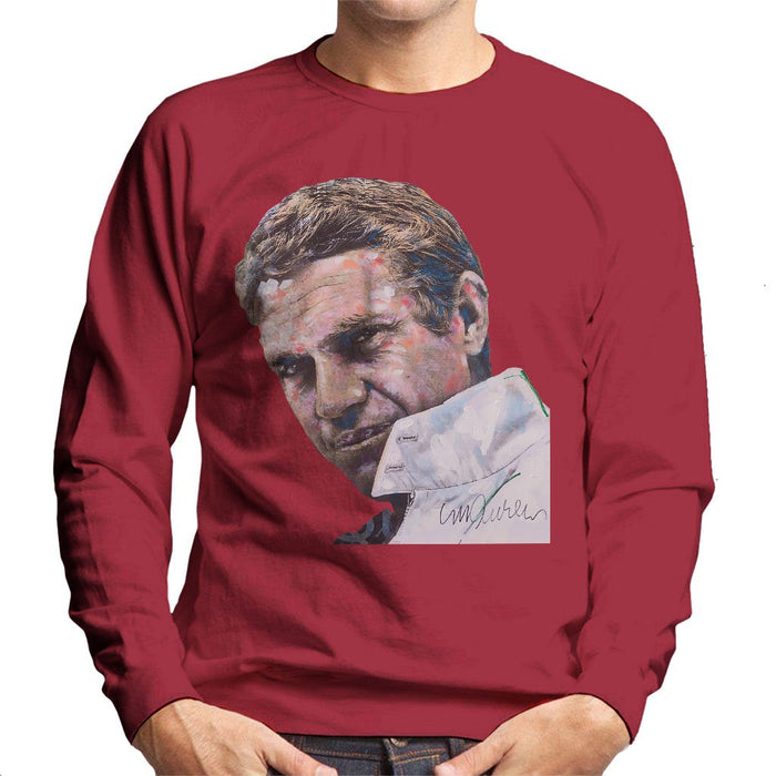 Sidney Maurer Original Portrait Of Steve McQueen Mens Sweatshirt - Mens Sweatshirt