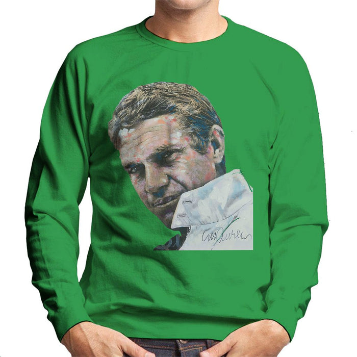 Sidney Maurer Original Portrait Of Steve McQueen Mens Sweatshirt - Mens Sweatshirt