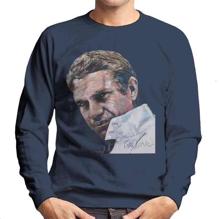 Sidney Maurer Original Portrait Of Steve McQueen Mens Sweatshirt - Mens Sweatshirt