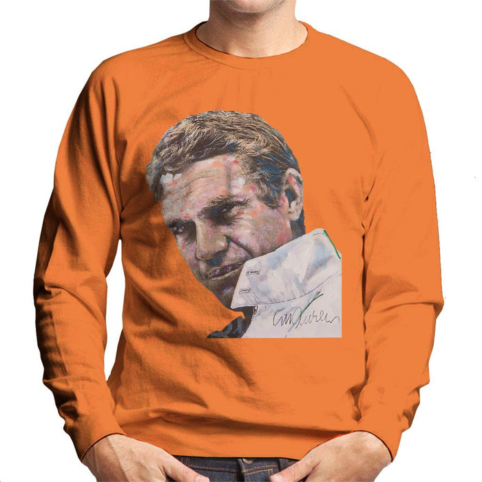 Sidney Maurer Original Portrait Of Steve McQueen Mens Sweatshirt - Mens Sweatshirt