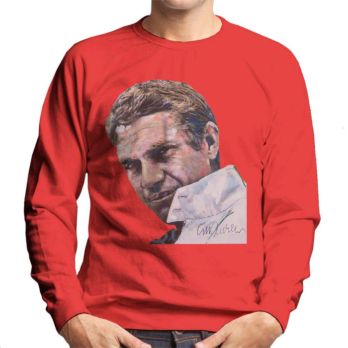 Sidney Maurer Original Portrait Of Steve McQueen Mens Sweatshirt - Mens Sweatshirt