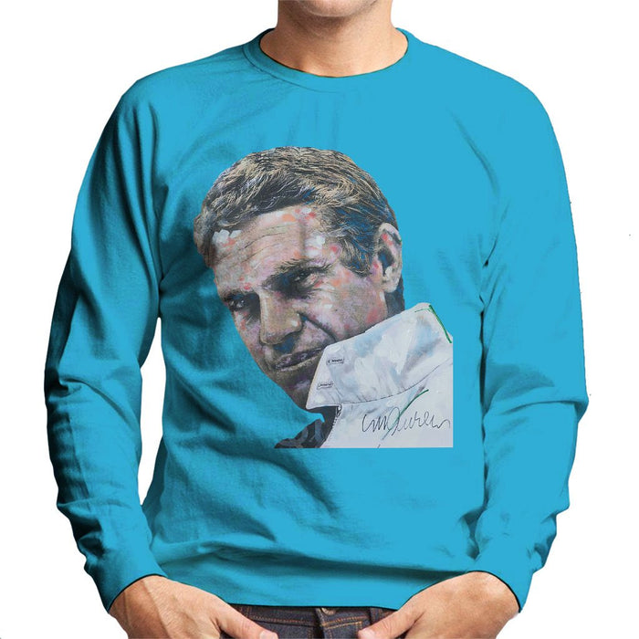 Sidney Maurer Original Portrait Of Steve McQueen Mens Sweatshirt - Mens Sweatshirt