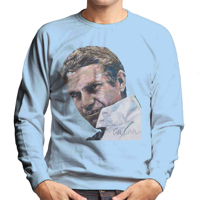 Sidney Maurer Original Portrait Of Steve McQueen Mens Sweatshirt - Mens Sweatshirt
