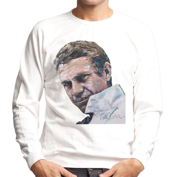 Sidney Maurer Original Portrait Of Steve McQueen Mens Sweatshirt - Mens Sweatshirt