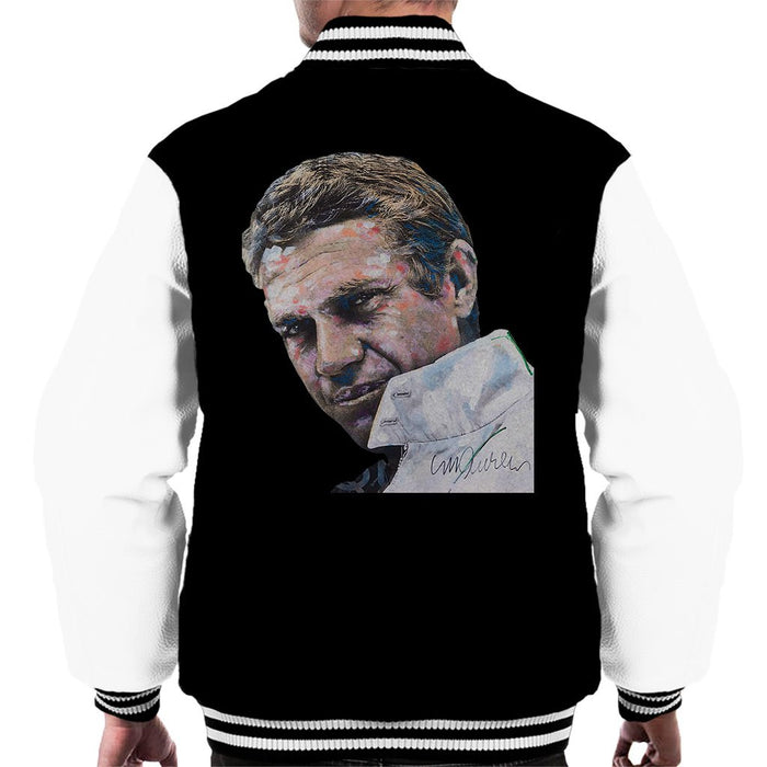 Sidney Maurer Original Portrait Of Steve McQueen Mens Varsity Jacket - Mens Varsity Jacket