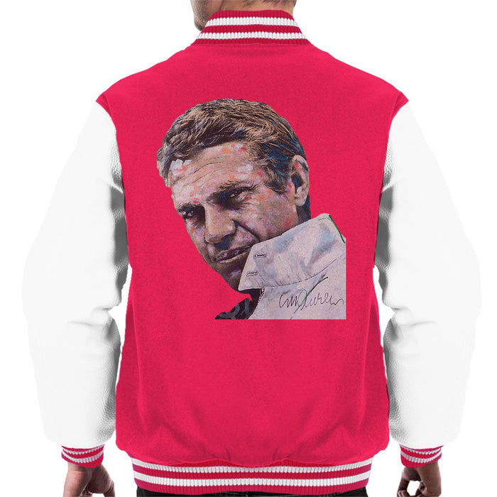 Sidney Maurer Original Portrait Of Steve McQueen Mens Varsity Jacket - Mens Varsity Jacket