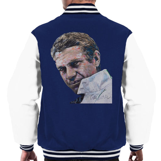 Sidney Maurer Original Portrait Of Steve McQueen Mens Varsity Jacket - Mens Varsity Jacket