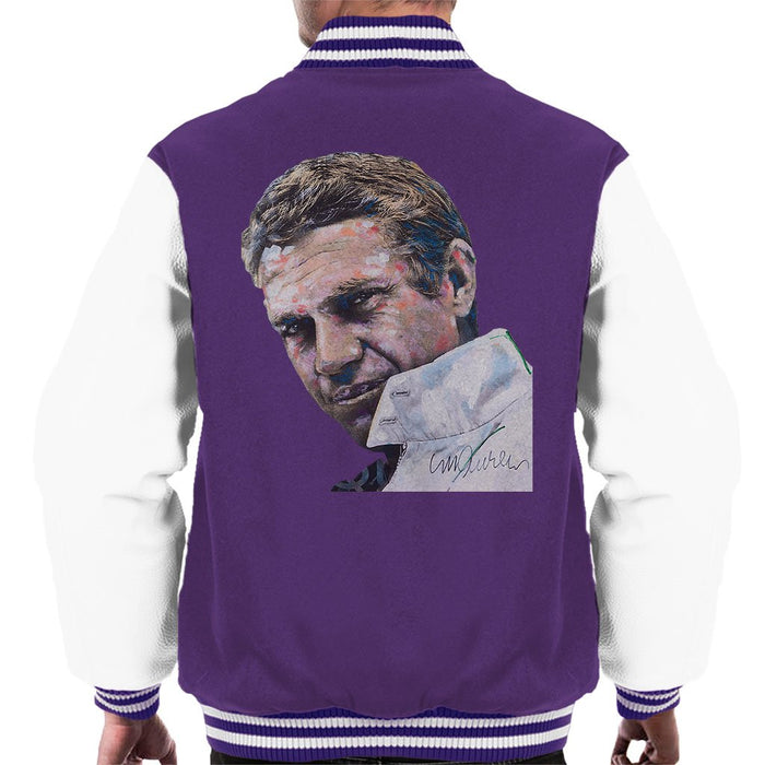 Sidney Maurer Original Portrait Of Steve McQueen Mens Varsity Jacket - Mens Varsity Jacket